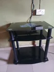 Home Interiors Glass TV Stand - Black - 2