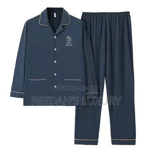Men's Long Sleeve Button Pajama/Lounge Set