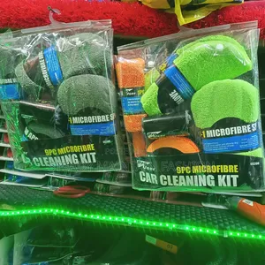 9pc Microfiber Car Cleaning Kit