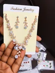 Elegant Rosy Necklace Jewelry Set - 1
