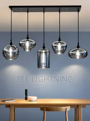 Smoky Black Glass Chandelier