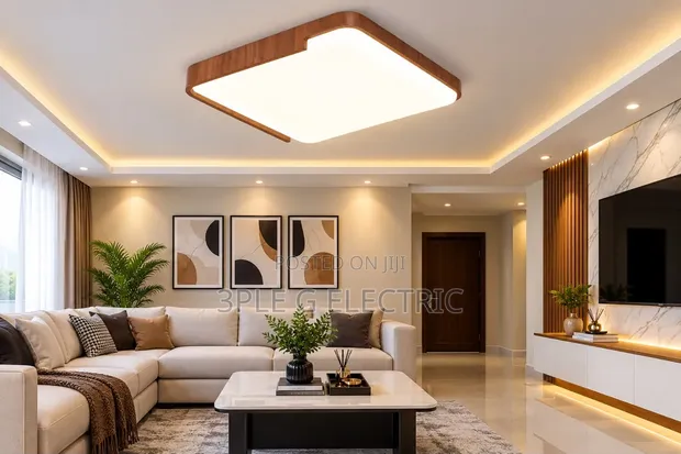 500mm Square Ceiling Flush Light - 1