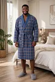Quality Unisex Long Bathrobe - Shawl Collar - 3