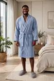 Quality Unisex Long Bathrobe - Shawl Collar - 5