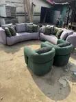 Kyakyawan Sofa Mai Zama Takwas Mai Girma Tare da Matashin Kai - 1
