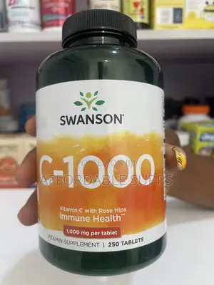 Swanson Vitamin C 1000mg tare da Rose Hips - 250 Tablets
