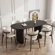 Black Dining Set - Seats 6 - 1