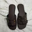 Handmade Leather Slippers - Brown - 1