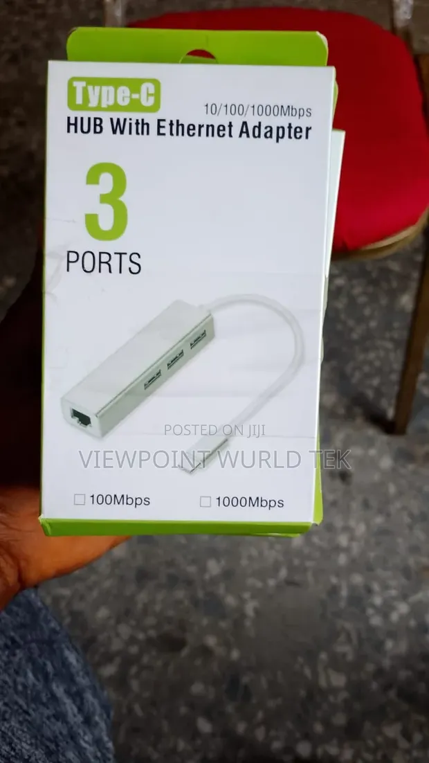 USB-C Hub tare da Ethernet Adapter & 3 USB Ports - 1
