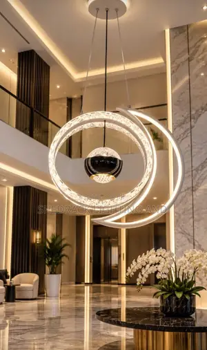 Luxury Crescent Moon Crystal Chandelier - LED Pendant Light