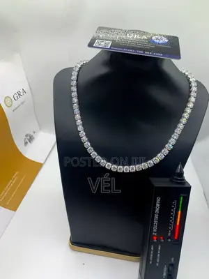6.5mm VVS Moissanite Diamond Tennis Necklace
