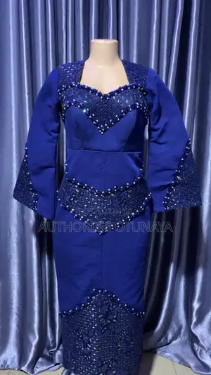 Jarfawa Royal Blue Aso Oke Mai Gyale