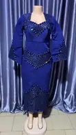 Jarfawa Royal Blue Aso Oke Mai Gyale - 2