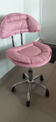 Used Lash Chair - Pink, Swivel, Adjustable Height - 1