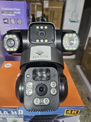 Suntrick Dual Lens Solar Security Camera with 2 Lights