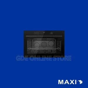 Maxi 90cm Electric Built-in Oven QX97BLD Stainless Steel & Black Glass