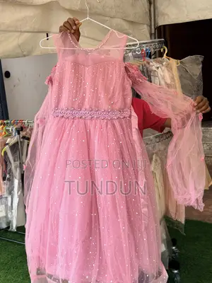 Elegant Pink Glitter Ballgown for Girls