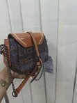 Brown Faux Leather Crossbody Shoulder Bag - 3