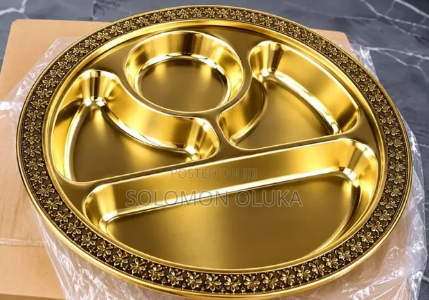 Plat ɗin Abinci Na Asali Mai Ayyuka Da Yawa Na Zinariya - 1