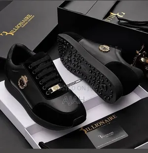 Billionaire Deri & Canvas Formal Sneakers - Baki