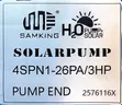 Samking 3HP AC/DC Solar Submersible Water Pump - 5