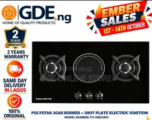 Polystar 2 Gas Burner + 1 Wurin Zafi na Lantarki