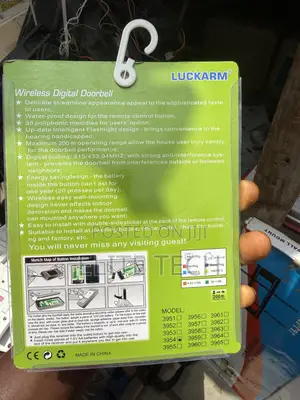 Long Range Wireless Digital Doorbell Mai Waƙoƙi 36