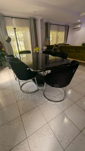 Valentino Dining Set - Black, 6 Seater