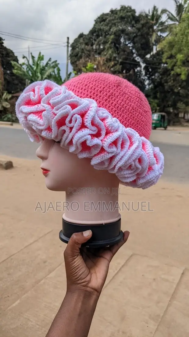 Hannu Ya Yi Hat ɗin Ruffle na Crochet - Blue - 1