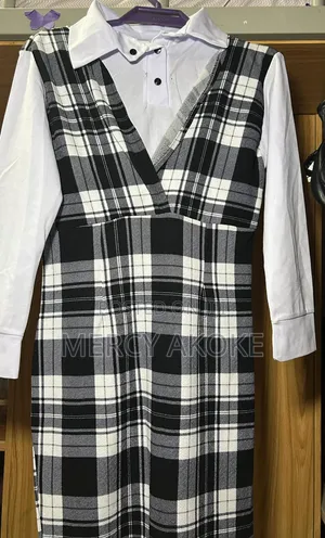 Classic Black Cotton Wrap Dress - XL