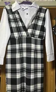 Classic Black Cotton Wrap Dress - XL - 1