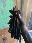 Human Hair Dreadlocs - Natural, Tinted Tip - 2