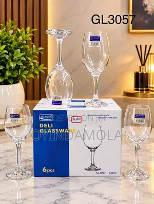 Delisoga GL3057 Red Cherry Gilashin Ruwan Inabi (Saitin 6)