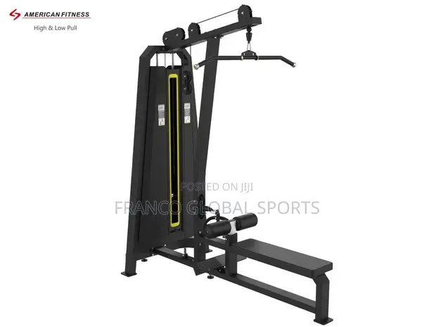 American Fitness Lat Pulldown/Low Row Combo Commercial Machine - 1