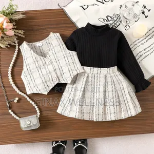 3-Piece Baby Girls Top, Vest & Skirt Set (9-12m)