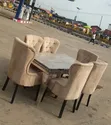 6-Seater Marble Top Dining Table with Sturdy Chairs - 2
