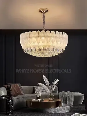 Feather Crystal Chandelier