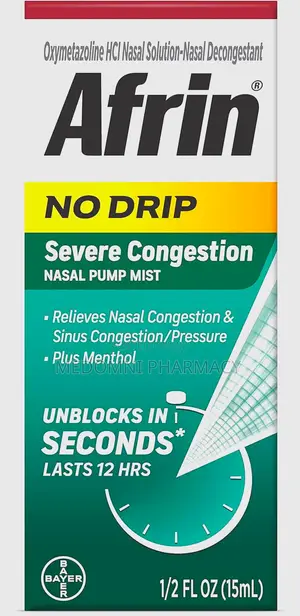 Afrin No Drip Mai Tsanani Wuraren Hanci - 15ml