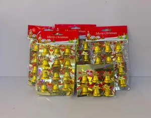 Christmas Tree Ornaments Miniature Bells - Gold