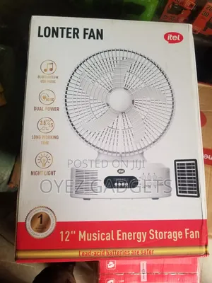 Itel Table Fan with LED Light & Bluetooth Music
