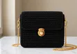 Rectangular Quilted Crochet Shoulder Bag - 1