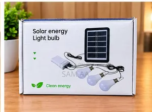 Solar Lighting Kit with 3 LED Bulbs & Phone Charging
