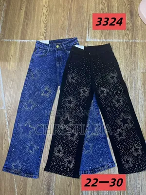 Adio Girls' Flared Jeans with Stones (3-5Y)