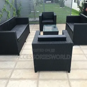 Premium 7-Seater Baki Rattan Waje Lambu Patio Sofa Set