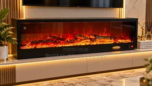 Luxury Electric Fireplace tare da Bluetooth Speaker