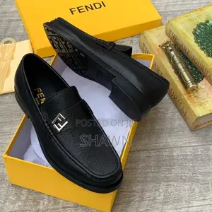 Fendi Leather Loafers - Black, Men's Size 40-45