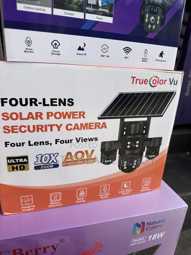 Four Lens Solar Power Security Camera - 1