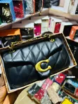 Luxury Coach Handbag - Black - 2