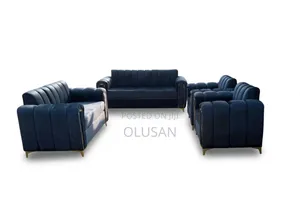 Sabon 7-Seater Sofa Set - Launin Gray Mai Tsarin Channel