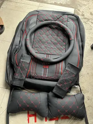Original Black Crown Leather Car Seat Cover